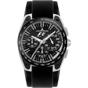 Horlogeband Jacques Lemans F5033-ZW Leder Zwart 18mm