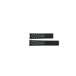 Tag Heuer horlogeband CV2010-FC6205 Leder Zwart + zwart stiksel