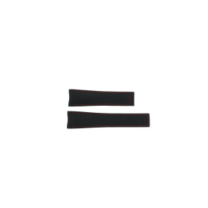 Horlogeband Tag Heuer CV2A80 / FC6256-82 / BX6324 / BC6324 Leder Zwart 22mm