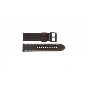 Horlogeband Fossil JR1502 Leder Bruin 22mm