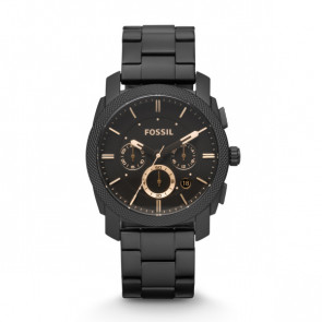 Horlogeband Fossil FS4682 / FS4682IE Staal Zwart 22mm