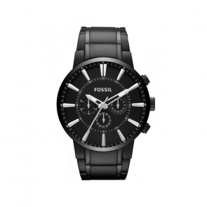 Horlogeband Fossil FS4778 Roestvrij staal (RVS) Zwart 20mm