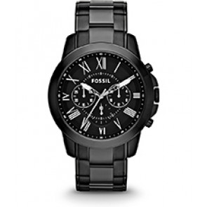 Horlogeband Fossil FS4832 Roestvrij staal (RVS) Zwart 22mm