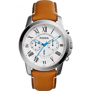 Horlogeband Fossil FS5060 Leder Lichtbruin 22mm
