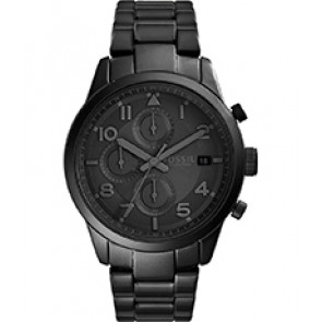 Horlogeband Fossil FS5154 Roestvrij staal (RVS) Zwart 22mm