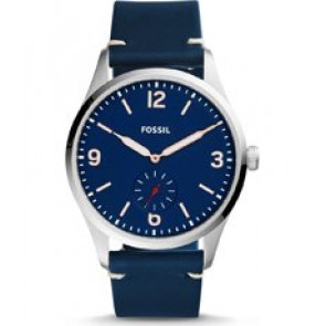 Horlogeband Fossil FS5246 Leder Zwart 22mm
