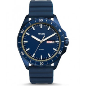 Horlogeband Fossil FS5260 Silicoon Blauw 22mm