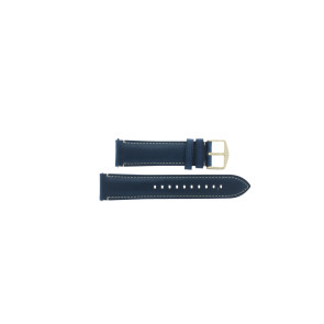 Horlogeband Fossil FS5271 Leder Blauw 22mm