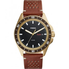 Horlogeband Fossil FS5320 Leder Bruin 22mm