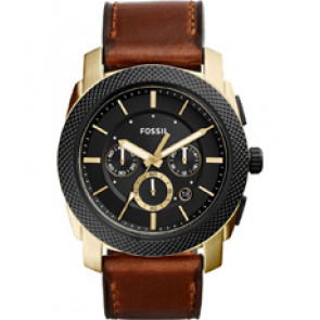 Horlogeband Fossil FS5322 Leder Bruin 24mm