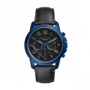 Horlogeband Fossil FS5342 Leder Zwart 22mm