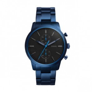 Horlogeband Fossil FS5345 Staal Blauw 22mm