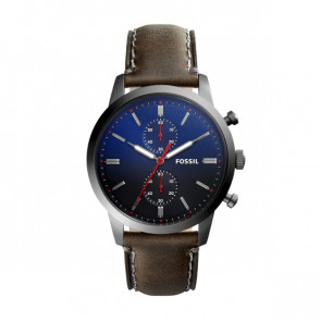 Horlogeband Fossil FS5378 Leder Donkerbruin 22mm
