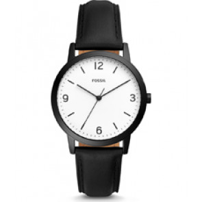 Horlogeband Fossil FS5431 Leder Zwart 20mm