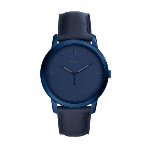 Horlogeband Fossil FS5448 Leder Blauw 22mm