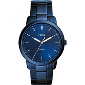 Horlogeband Fossil FS5461 Staal Blauw 22mm