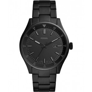 Horlogeband Fossil FS5531 Staal Zwart 22mm