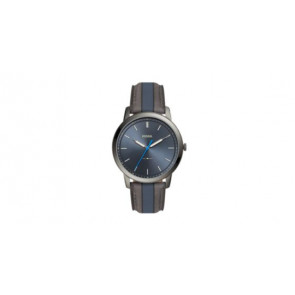 Horlogeband Fossil FS5555 Leder Grijs 22mm