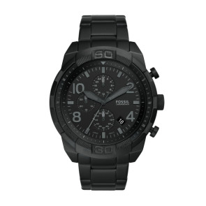 Horlogeband Fossil FS5712 Onderliggend Staal Zwart 24mm