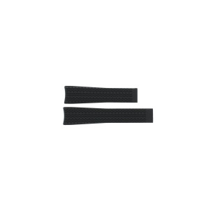 Horlogeband Tag Heuer FT6033 Rubber Zwart 22mm