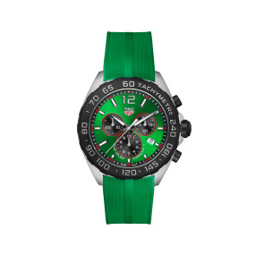 Horlogeband Tag Heuer BT0745 Rubber Groen 21.5mm