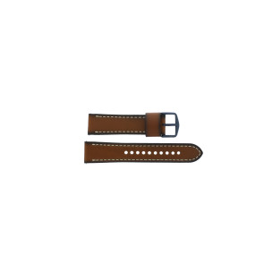 Horlogeband Fossil FTW2106 Leder Bruin 22mm