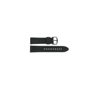 Horlogeband Fossil FTW4047 / DW6F1 / FTW4018 Silicoon Zwart 22mm
