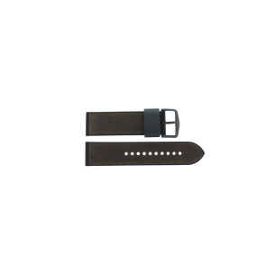 Horlogeband Fossil FTW7068 / GEN 6 Machine Leder/Kunststof Donkerbruin 24mm