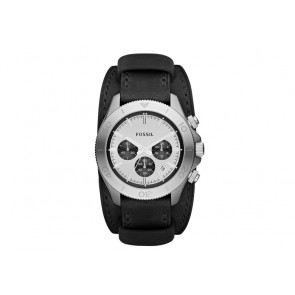 Horlogeband Fossil CH2856 Onderliggend Leder Zwart 22mm