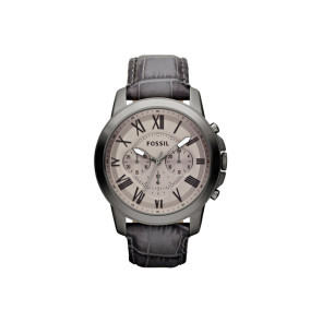 Fossil horlogeband FS4766 Leder Grijs 22mm
