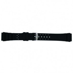 Horlogeband Universeel SL100 Silicoon Zwart 20mm