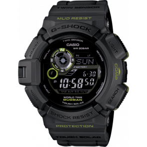 Horlogeband Casio G-9300GY / 10388870 Kunststof/Plastic Antracietgrijs 20mm