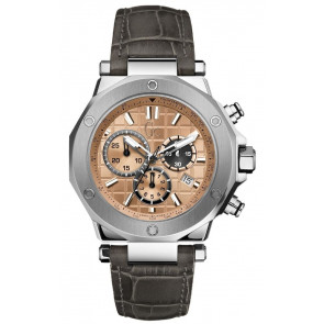 Horlogeband Guess X72017G3S Leder Bruin 21mm