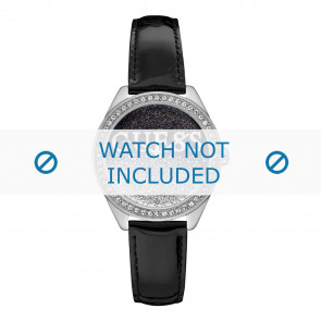 Guess horlogeband W0823L2 Glitter Girl Leder Zwart 16mm + standaard stiksel