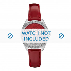 Guess horlogeband W0823L3 Glitter Girl Leder Rood 16mm + rood stiksel