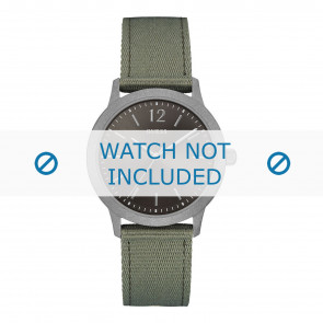 Guess horlogeband W0976G3 Textiel Groen 20mm + standaard stiksel