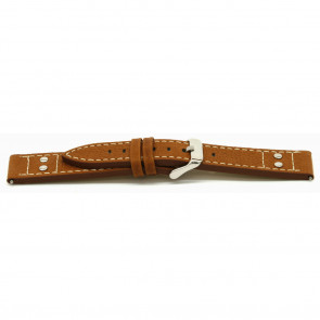 Horlogeband Universeel H367 Leder Cognac 22mm