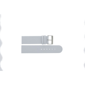 Horlogeband Universeel H506 Leder Wit 22mm