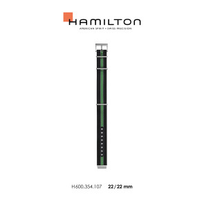 Horlogeband Hamilton H694354107 Onderliggend Nylon/perlon Multicolor 22mm
