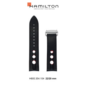 Horlogeband Hamilton H690354104 Leder Bi-Color 22mm
