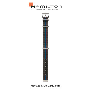 Horlogeband Hamilton H694354105 Onderliggend Nylon/perlon Multicolor 22mm