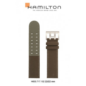 Horlogeband Hamilton H717160 / H600.717.172 / H694.717.102 Canvas Groen 22mm