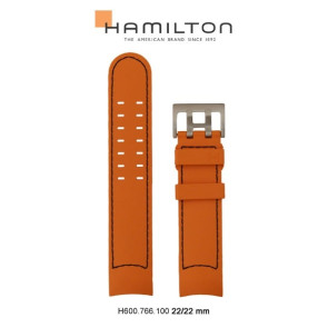 Horlogeband Hamilton H691.766.100 / H691766100 Rubber Oranje 22mm