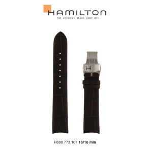 Horlogeband Hamilton H600.773.107 Leder Bruin 18mm