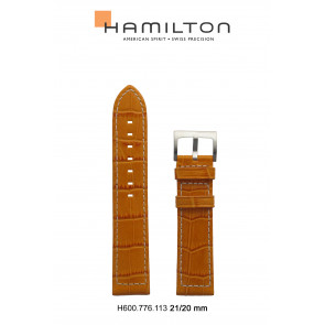 Horlogeband Hamilton H690.776.113 Leder Bruin 21mm