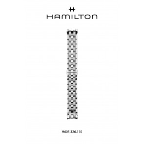 Horlogeband Hamilton H695326110 / H326160 Staal 22mm