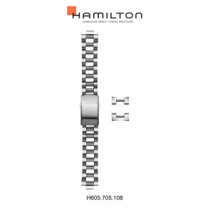 Horlogeband Hamilton H605.705.108 Staal 20mm
