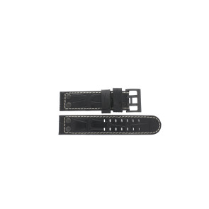 Horlogeband Hamilton H64785835 Leder Zwart 22mm