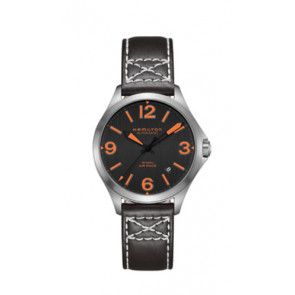 Horlogeband Hamilton H76235731 Leder Zwart 19mm