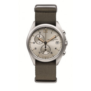 Horlogeband Hamilton H76552955 Textiel Taupe 22mm